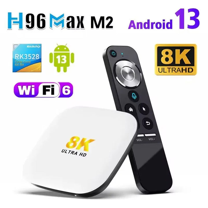 Android TV Box H96MAX M2 Android 13.0 RK3528 4GB RAM 64GB ROM Support Wifi6 BT5.0 8K Video Set Top TV Box