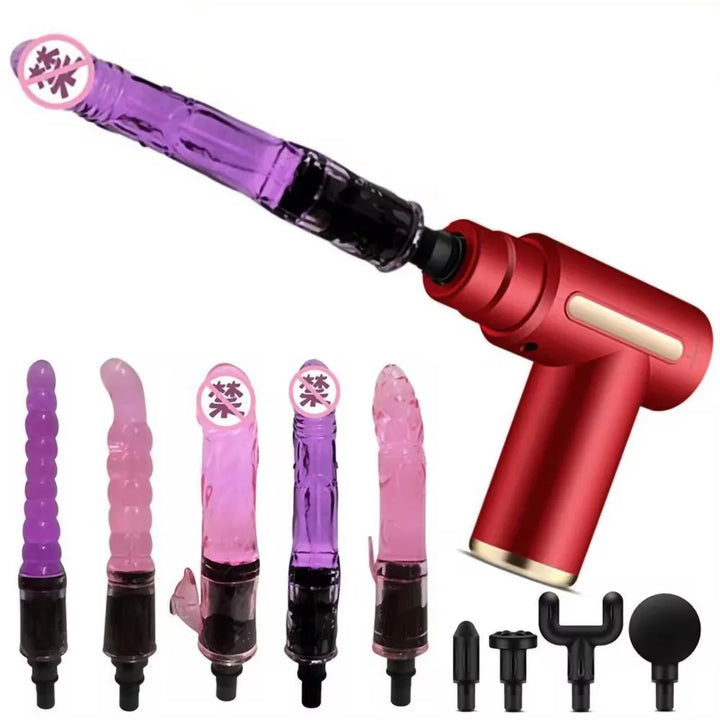 Mini Massage Gun Automatic Silent Sex Machine Male Female Sex Toy Sex Masturbation Machine Dildo vibrator Adult Gift