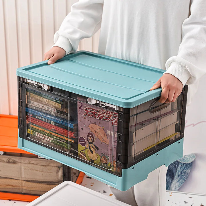 Foldable storage box, clothes storage artifact, household clothes, books, plastic storage box