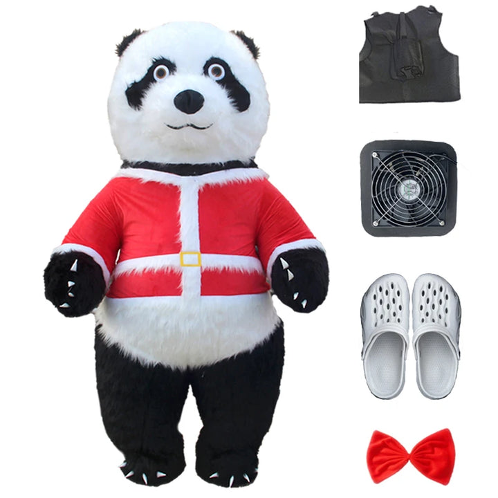 Cute Panda Inflatable Plush Giant Polar Bear Panda Mascot Costume Shopping Mall Promotion Animation Performers Wear Props Dress