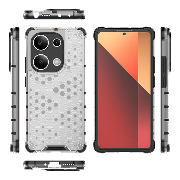 For Redmi Note 13 Pro 4G Case Silicone+PC Shockproof Armor Phone Case For Xiaomi Redmi Note13 Pro Note 13Pro 4G Clear Back Cover