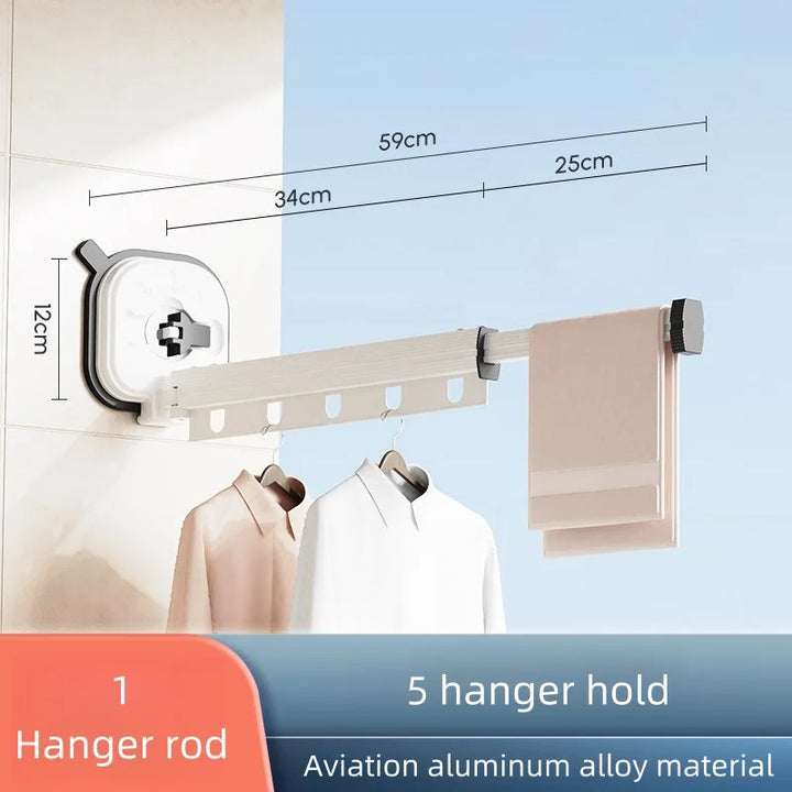 Folding Drying Racks Retractable Clothes Horse Hanger Clothesline Coat Shelves Clothes Line Hanging Organizers Home Accessories