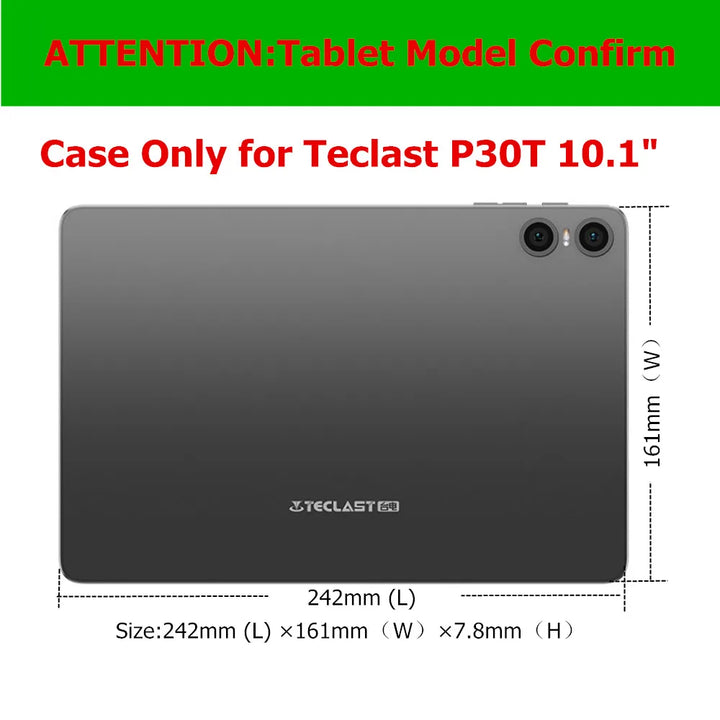 Smart Cover for Teclast P30T Tablet Case Folding Stand Protective Shell with Soft TPU Back Cover for Teclast P30T 10.1" 2023