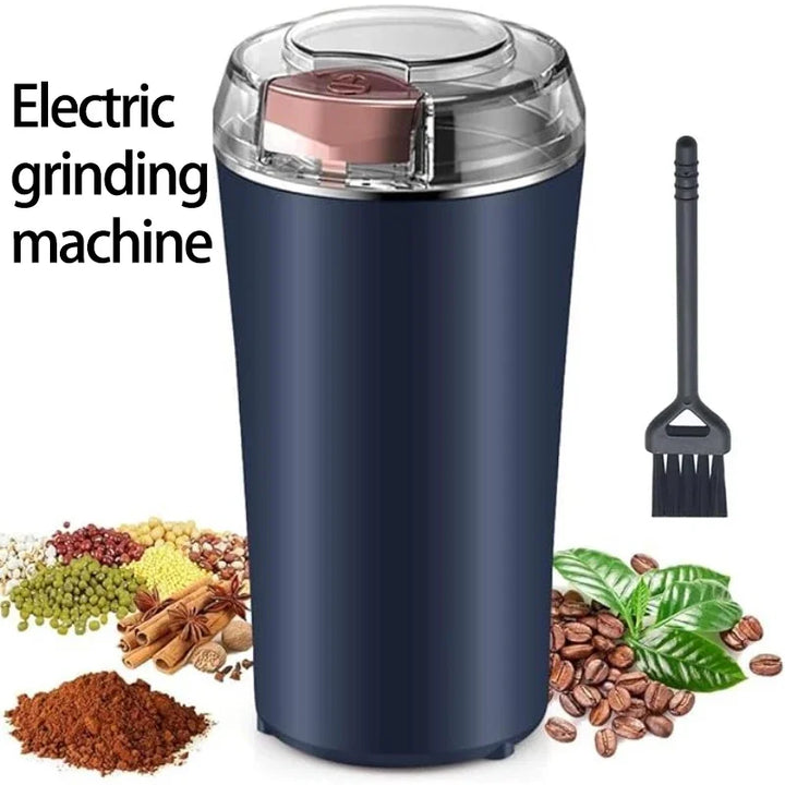 Electric Coffee Grinder Stainless Steel Spices Grinder Non-Slip Base Rust-Proof Coffee Bean Grinder Home Office Use Easy Clean