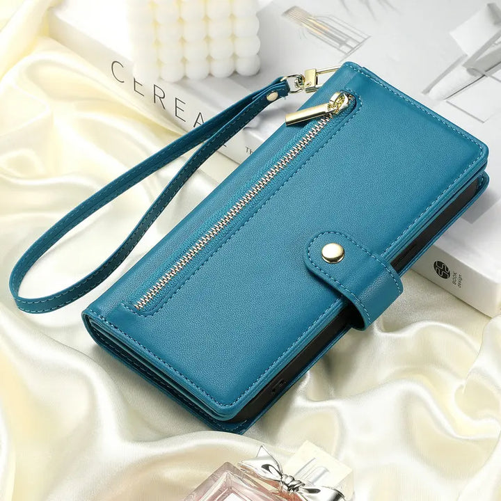 Zipper Leather Flip Case for Xiaomi Poco X6 Pro 5G Luxury Cover Mi Phone Poco F6 M6 Pro X 6 F 4G Magnet Book Funda Crossbody Bag