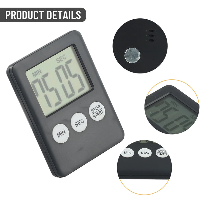 Kitchen Electronic Timer LCD Digital Countdown Timer Home Practical Cooking Timer Egg Timer Baking Stopwatch Cooking Timer Tool