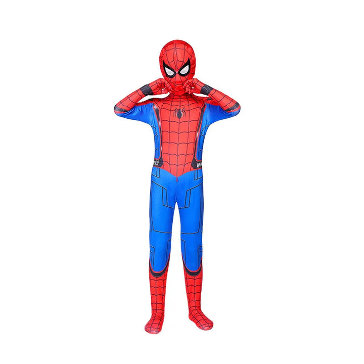 Spiderman Cosplay Fantasy Costumes Jumpsuit For Boys Girls Spider Man Miles Morales Superhero Halloween Carnival Zentai Bodysuit