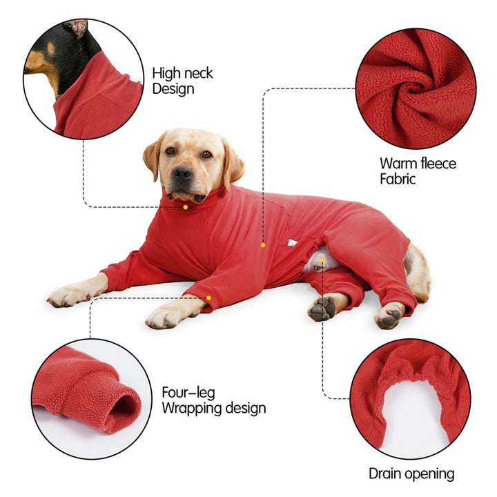 Tight Pet Pajamas Cat Dog Winter Warm 4-Legged Pajamas Romper Relieves Anxiety Soothes Pet Romper Pet Cat And Dog Clothing