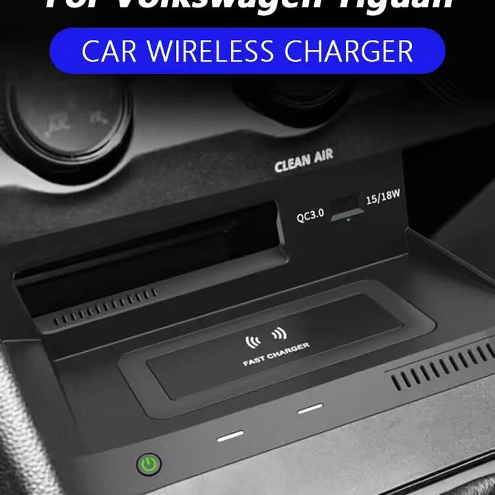 Car wireless charger For Volkswagen tiguan mk2 original phone holder mount plug and play adapter charging socket accessories