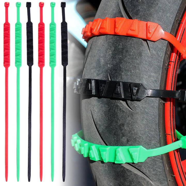 Universal Anti-skid Chain for Motorcycle Bicycle Tire Wheel Tie Outdoor Emergency Tire Snow Chain Accessories Winter 20/1Pcs