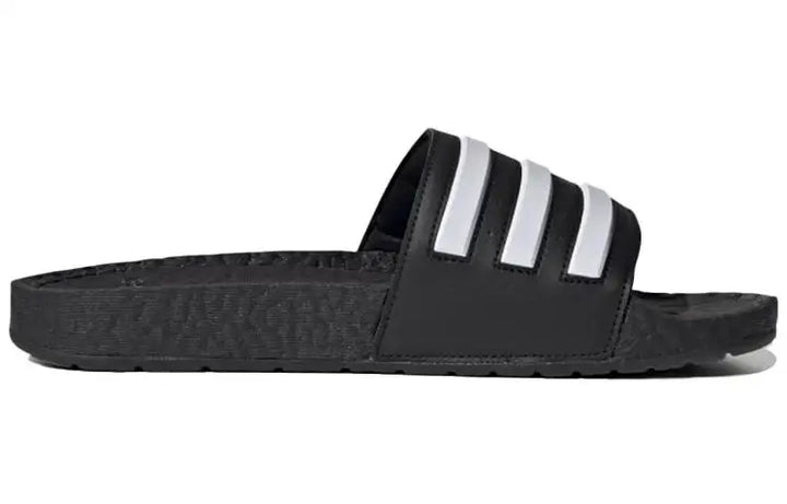 adidas Adilette Boost Slides Black White Stripes Sneakers shoes FY8154