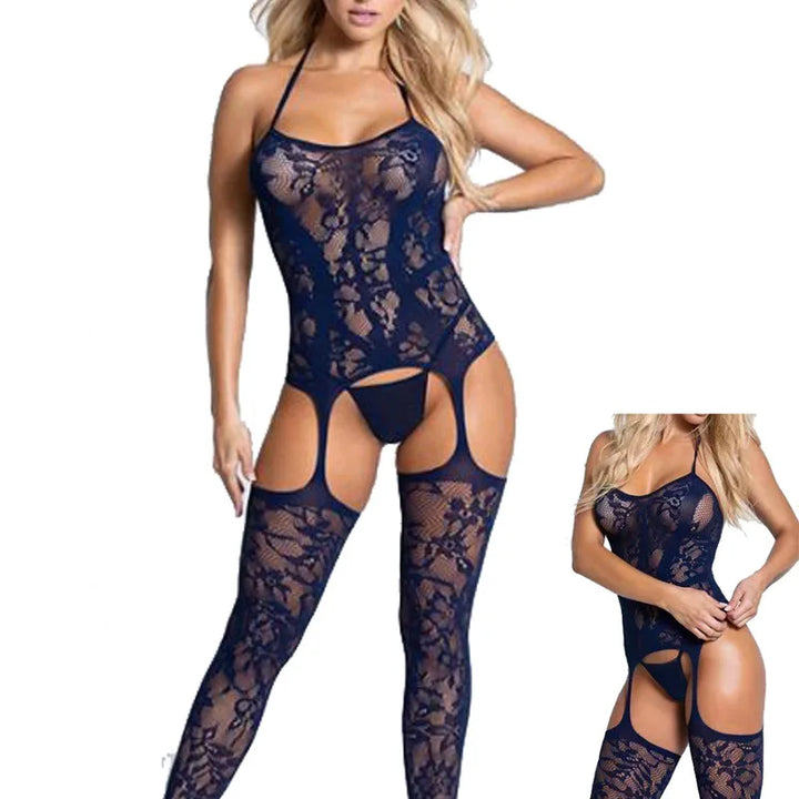 Sexy Women's Lingerie Mesh Fishnet Plus Size Teddy Clothes Hot Erotic Lingerie Erotic Exotic Clothes Teddy Tights Stockings