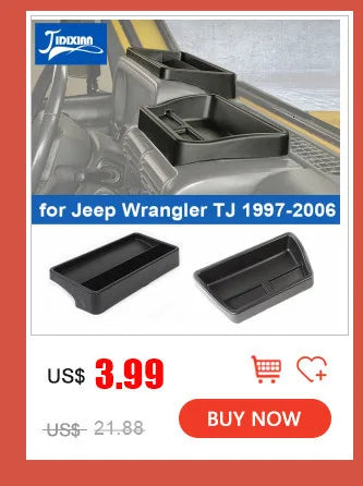 JIDIXIAN Car Center Console Storage Box Mobile Phone Holder Tablet Stand for Jeep Wrangler TJ 1997-2006 Interior Accessories