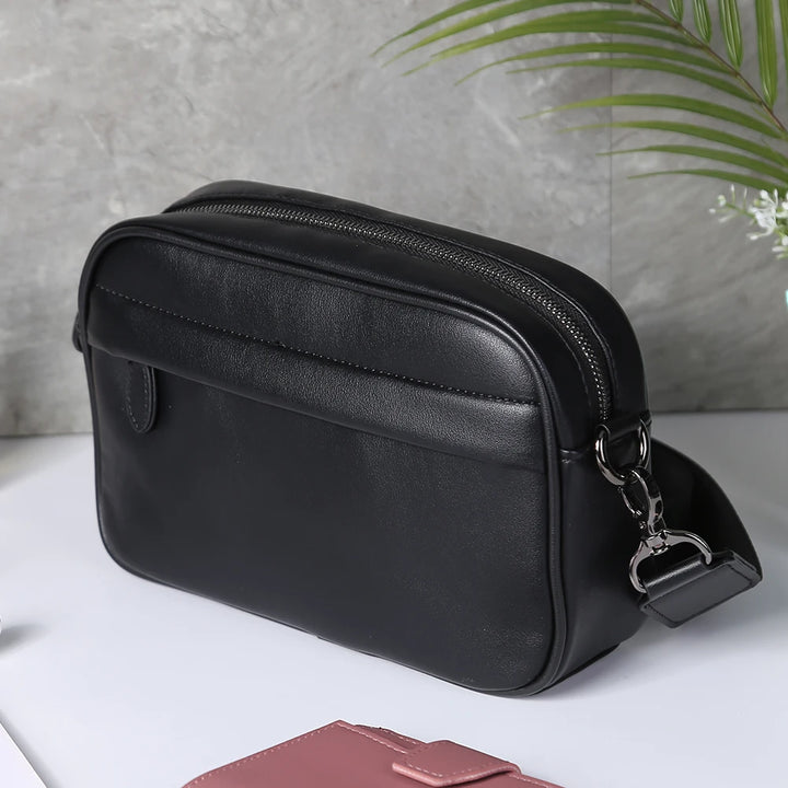 Men Shoulder Bag Leather Casual Business Messenger Bag Men Fashion Shoulder Crossbody Bag Small Square Plaid Designer Sling Bags