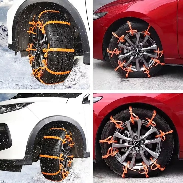 10-40PCS Car Tire Chains Anti-Skid Tyre Cable Ties Motorcycle Auto Outdoor Snow Tire Tyre Anti Skid Chain Emergency Accessories