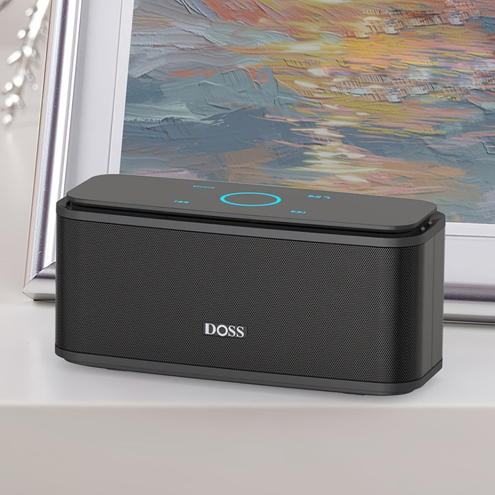 DOSS SoundBox Touch Speaker - Wireless 5.0, Wireless, with Enhanced Bass & HD Stereo, Touch Controls, Hands-Free Calling, Portable Design for Laptops & Phones