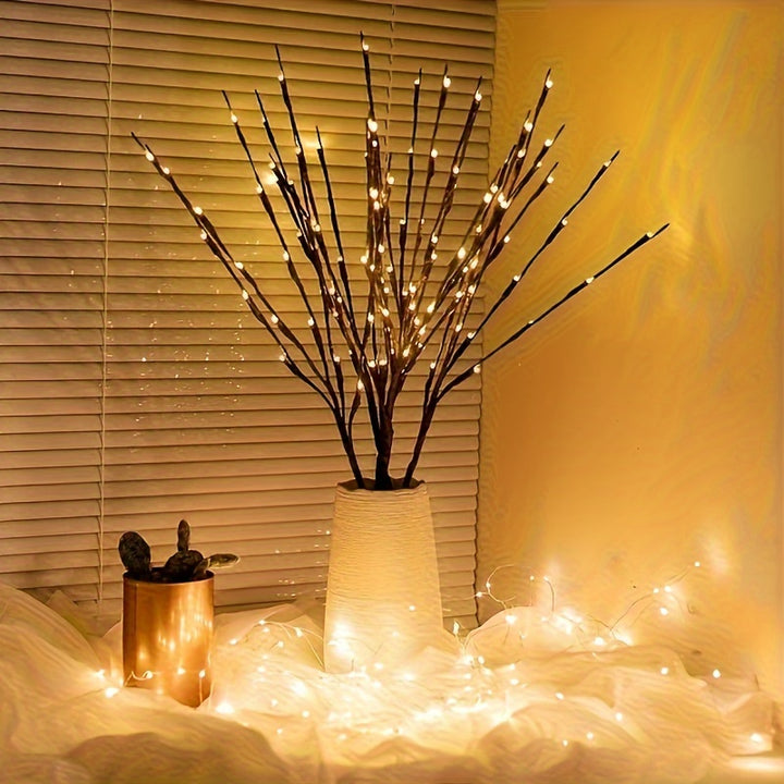 1pc, 20 LED Branch Lights - Interior Decorative Lighting For Weddings, Birthdays And Christmas - Fairy Lights With Branch Design